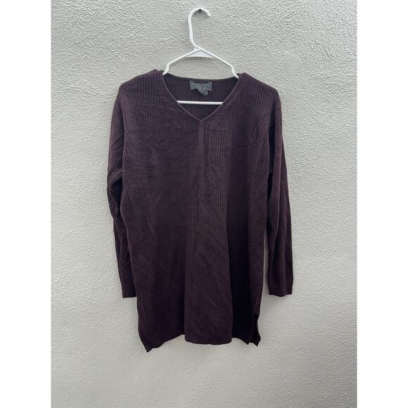 Working Class Designs & Co Womens Sweater Size 18/20 Purple Long Sleeve V-Neck - Picture 1 of 11